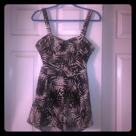 Charlotte Russe Pants - Black and white playsuit